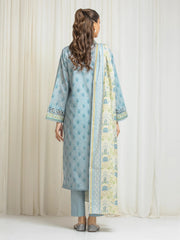 edenrobe Allure Lawn Unstitched Printed 3Pc Suit EWU6A1-36567
