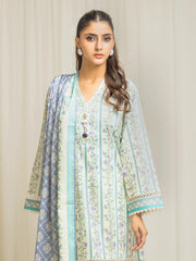 edenrobe Allure Lawn Unstitched Printed 3Pc Suit EWU6A1-36568