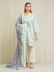 edenrobe Allure Lawn Unstitched Printed 3Pc Suit EWU6A1-36568