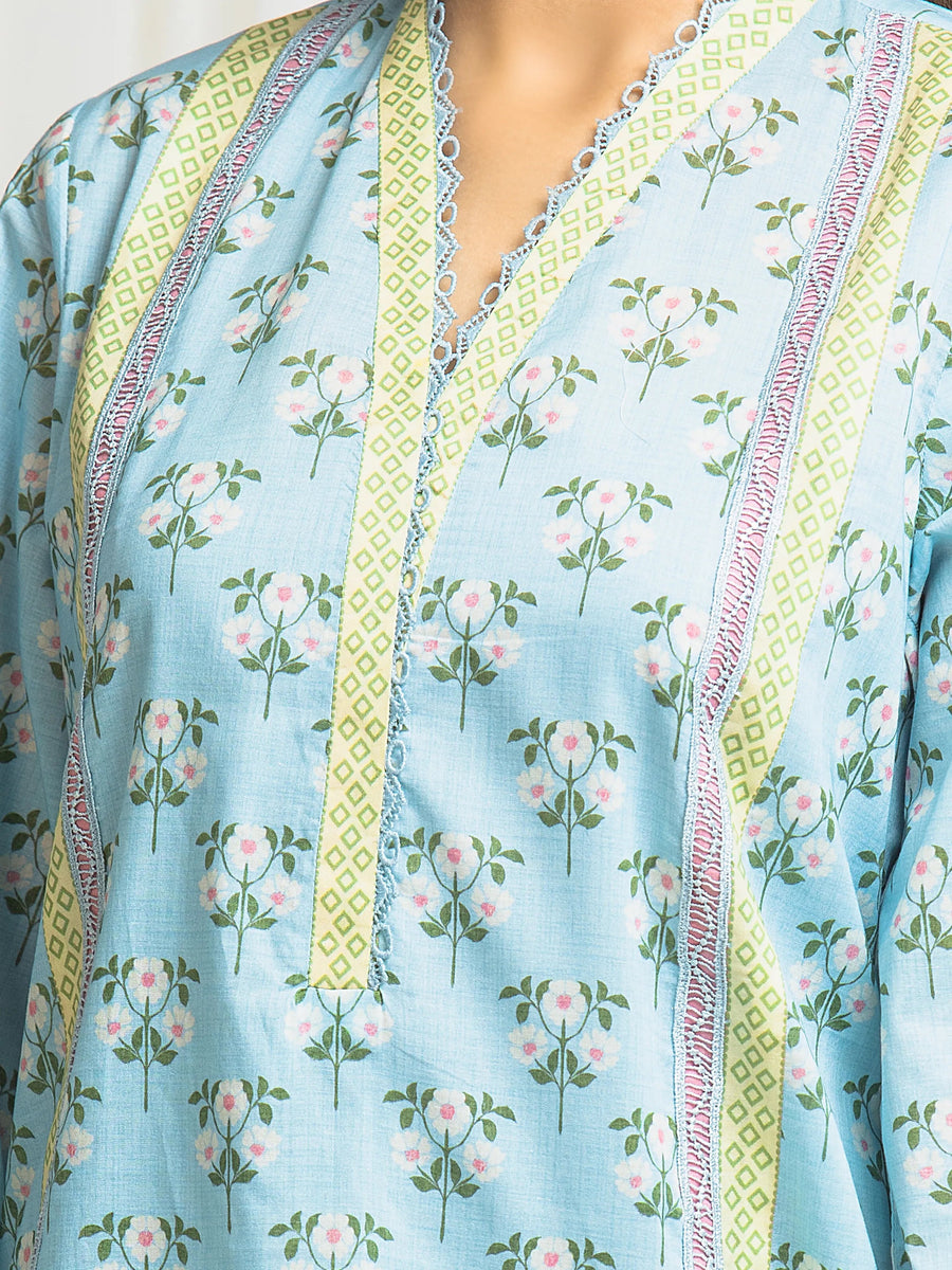 edenrobe Allure Lawn Unstitched Printed 3Pc Suit EWU6A1-36569