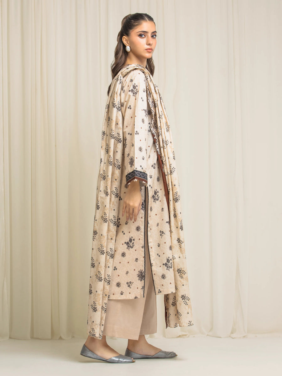 edenrobe Allure Lawn Unstitched Printed 3Pc Suit EWU6A1-36570