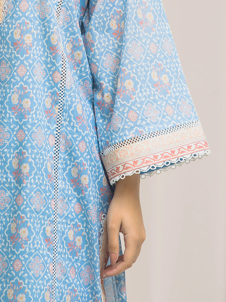 edenrobe Allure Lawn Unstitched Printed 3Pc Suit EWU6A1-36571