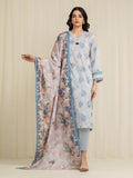 edenrobe Allure Lawn Unstitched Printed 3Pc Suit EWU6A1-36572