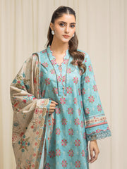 edenrobe Allure Lawn Unstitched Printed 3Pc Suit EWU6A1-36573