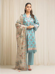 edenrobe Allure Lawn Unstitched Printed 3Pc Suit EWU6A1-36573
