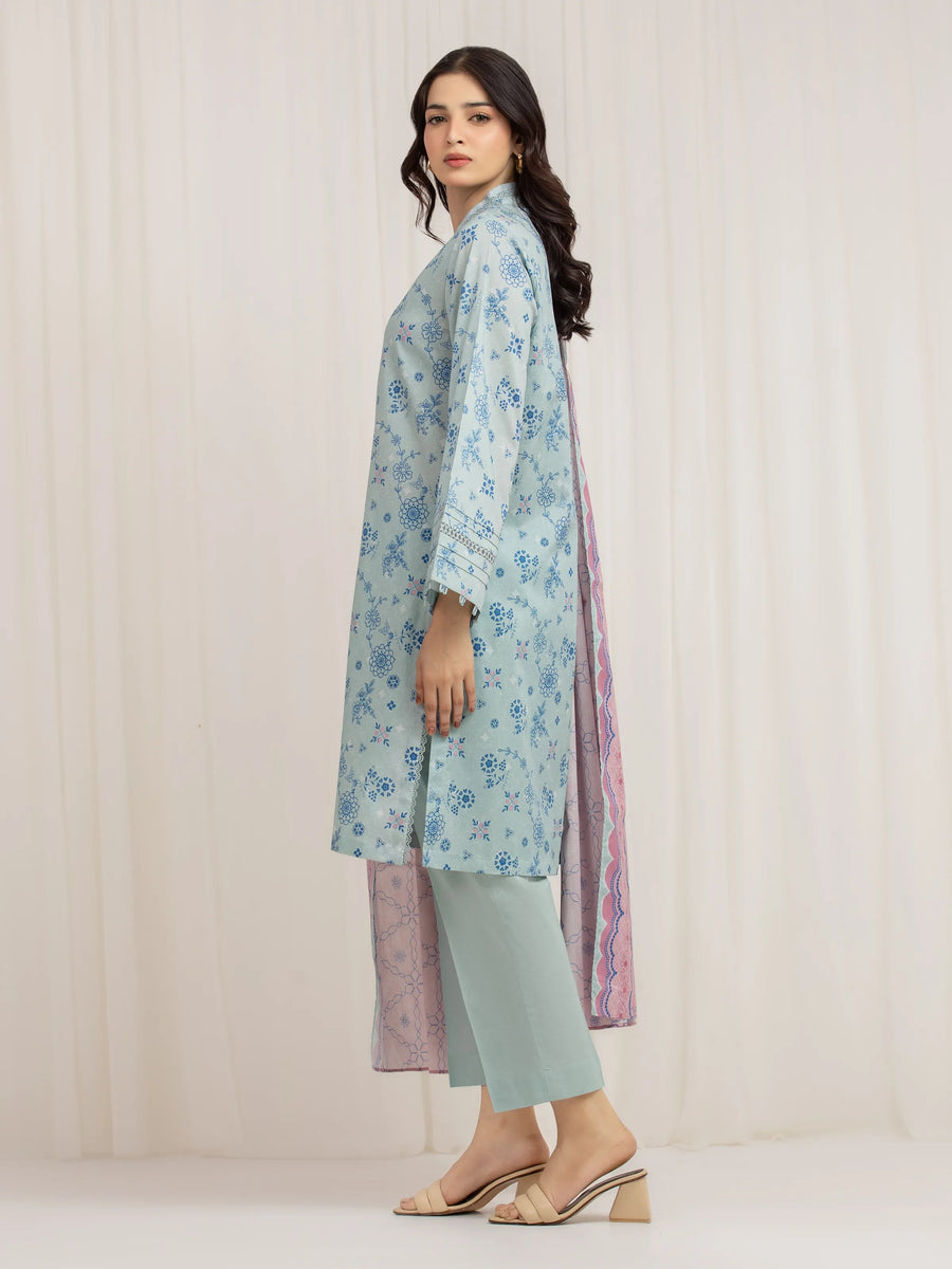 edenrobe Allure Lawn Unstitched Printed 3Pc Suit EWU6A1-36574