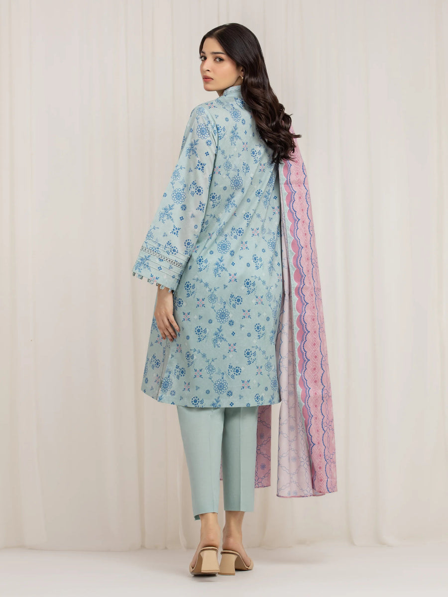 edenrobe Allure Lawn Unstitched Printed 3Pc Suit EWU6A1-36574
