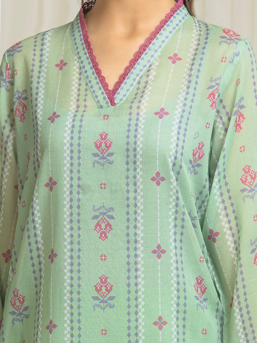 edenrobe Allure Lawn Unstitched Printed 3Pc Suit EWU6A1-36576