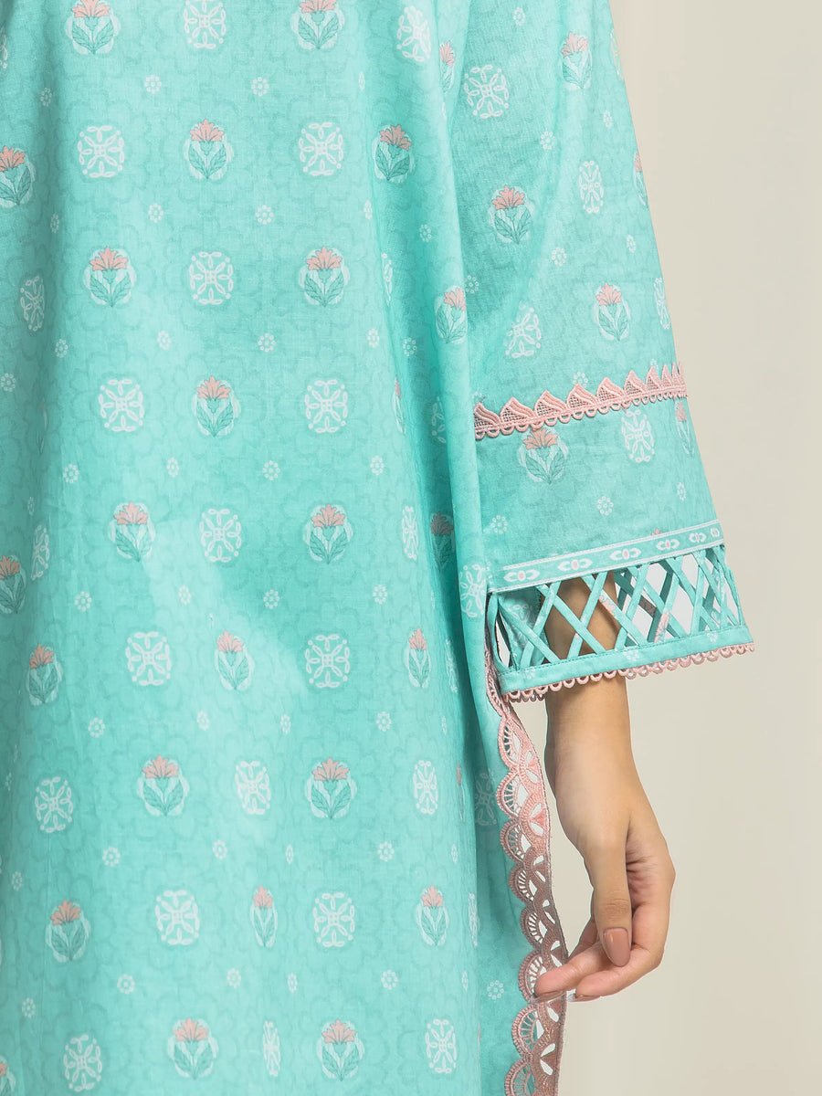 edenrobe Allure Lawn Unstitched Printed 3Pc Suit EWU6A1-36577