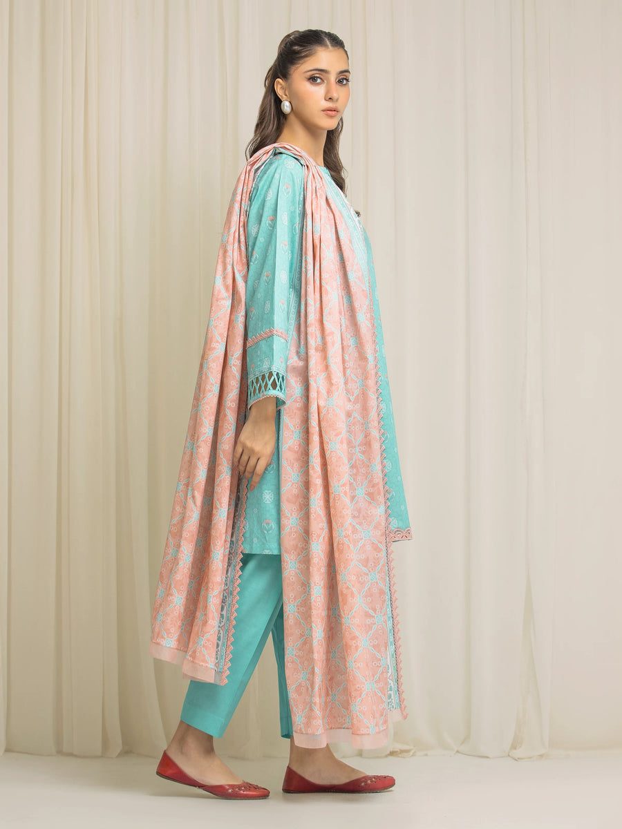 edenrobe Allure Lawn Unstitched Printed 3Pc Suit EWU6A1-36577