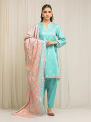 edenrobe Allure Lawn Unstitched Printed 3Pc Suit EWU6A1-36577