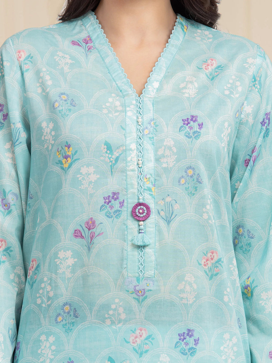 edenrobe Allure Lawn Unstitched Printed 3Pc Suit EWU6A1-36578