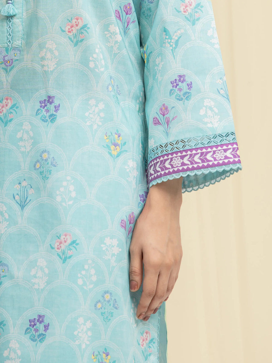 edenrobe Allure Lawn Unstitched Printed 3Pc Suit EWU6A1-36578