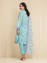 edenrobe Allure Lawn Unstitched Printed 3Pc Suit EWU6A1-36578