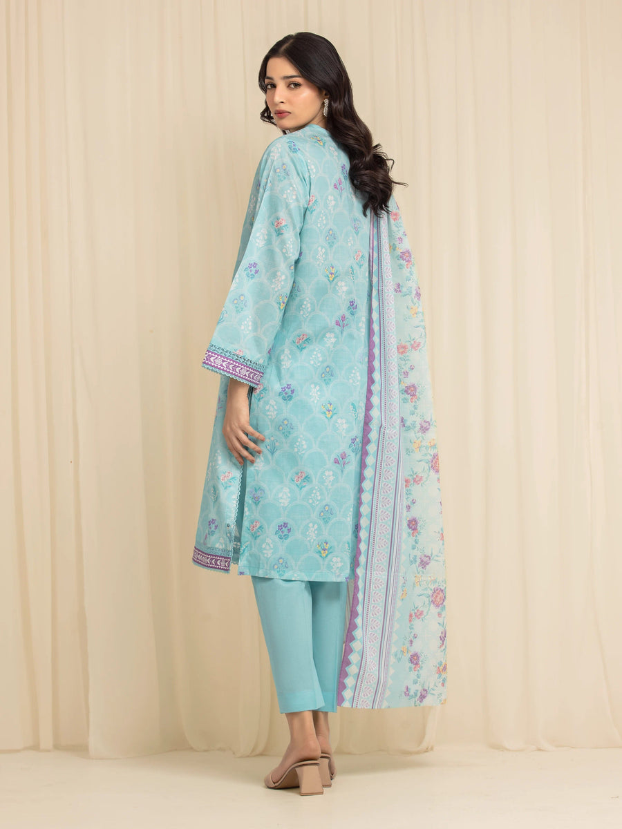 edenrobe Allure Lawn Unstitched Printed 3Pc Suit EWU6A1-36578
