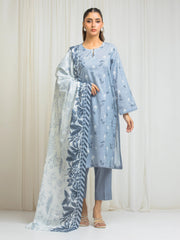 edenrobe Allure Lawn Unstitched Printed 3Pc Suit EWU6A1-36579