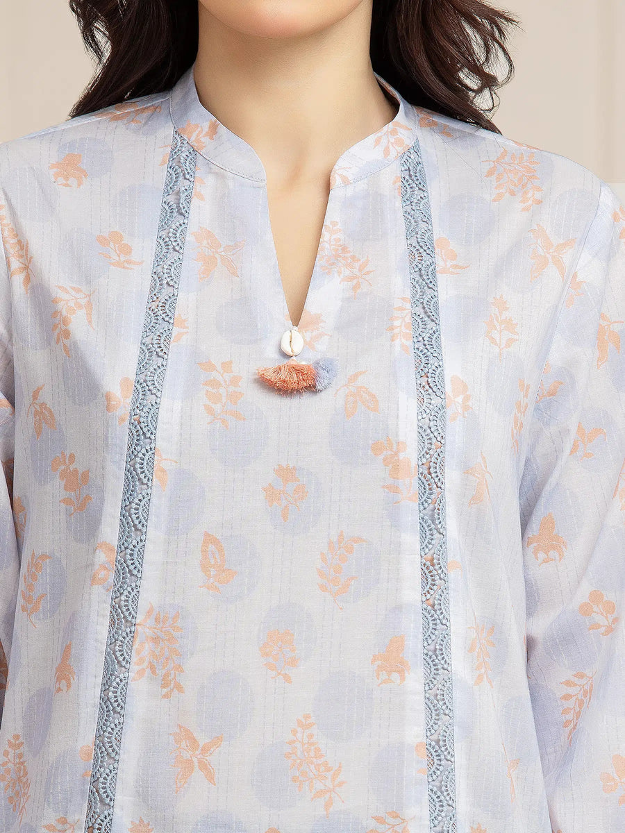 edenrobe Allure Lawn Unstitched Printed 3Pc Suit EWU6A1-36580