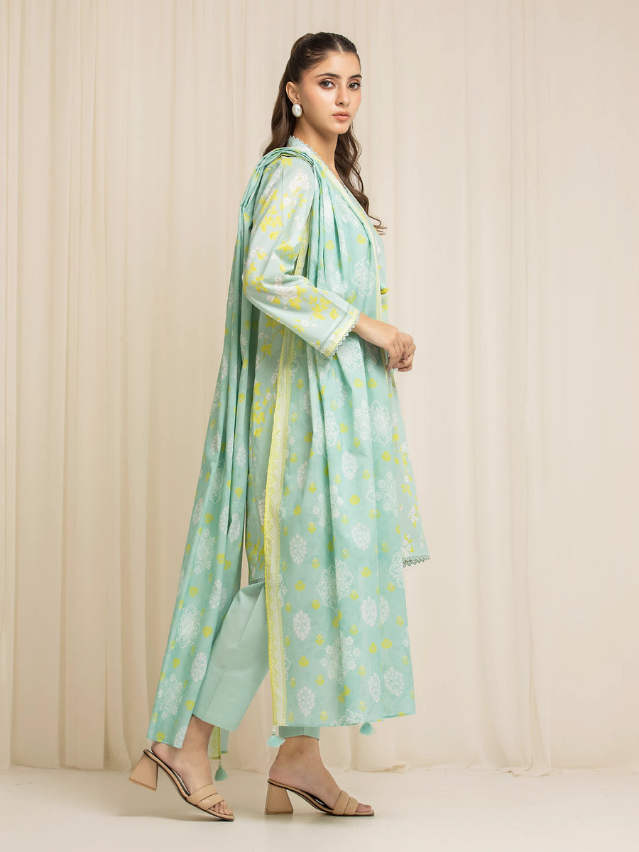 edenrobe Allure Lawn Unstitched Printed 3Pc Suit EWU6A1-36581