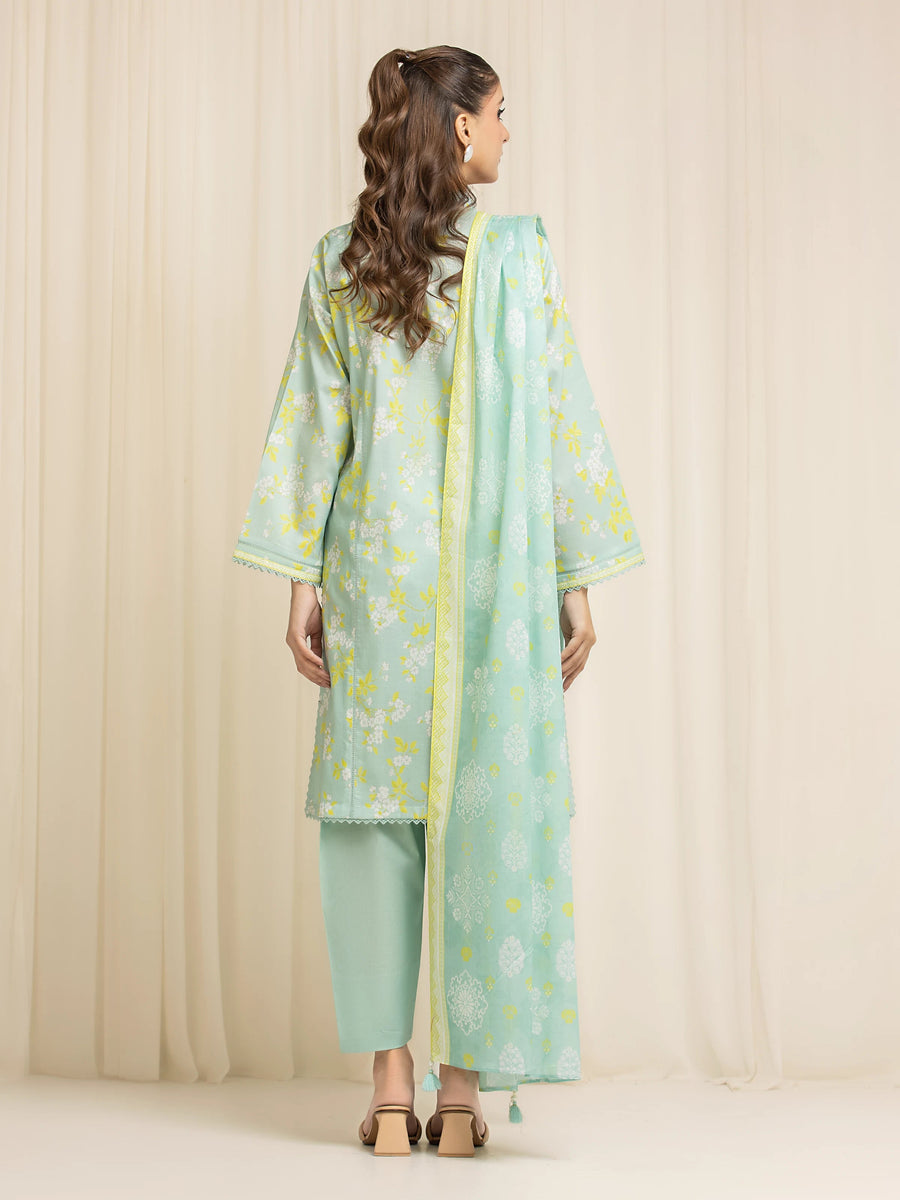 edenrobe Allure Lawn Unstitched Printed 3Pc Suit EWU6A1-36581