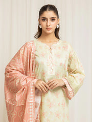 edenrobe Allure Lawn Unstitched Printed 3Pc Suit EWU6A1-36583