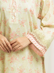 edenrobe Allure Lawn Unstitched Printed 3Pc Suit EWU6A1-36583