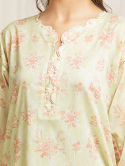 edenrobe Allure Lawn Unstitched Printed 3Pc Suit EWU6A1-36583