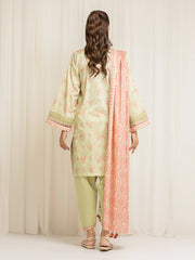 edenrobe Allure Lawn Unstitched Printed 3Pc Suit EWU6A1-36583