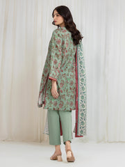 edenrobe Allure Lawn Unstitched Printed 3Pc Suit EWU6A1-36584