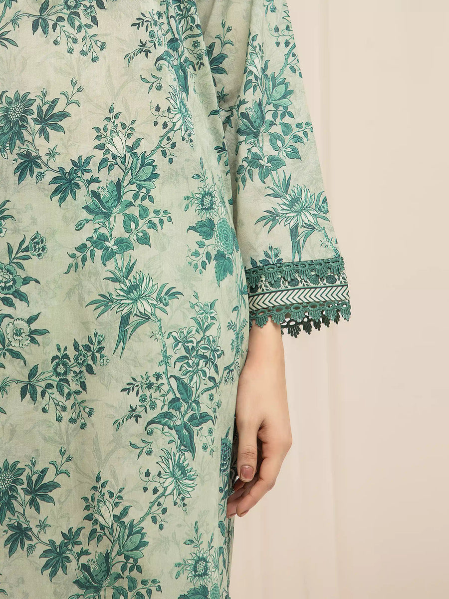 edenrobe Allure Lawn Unstitched Printed 3Pc Suit EWU6A1-36585