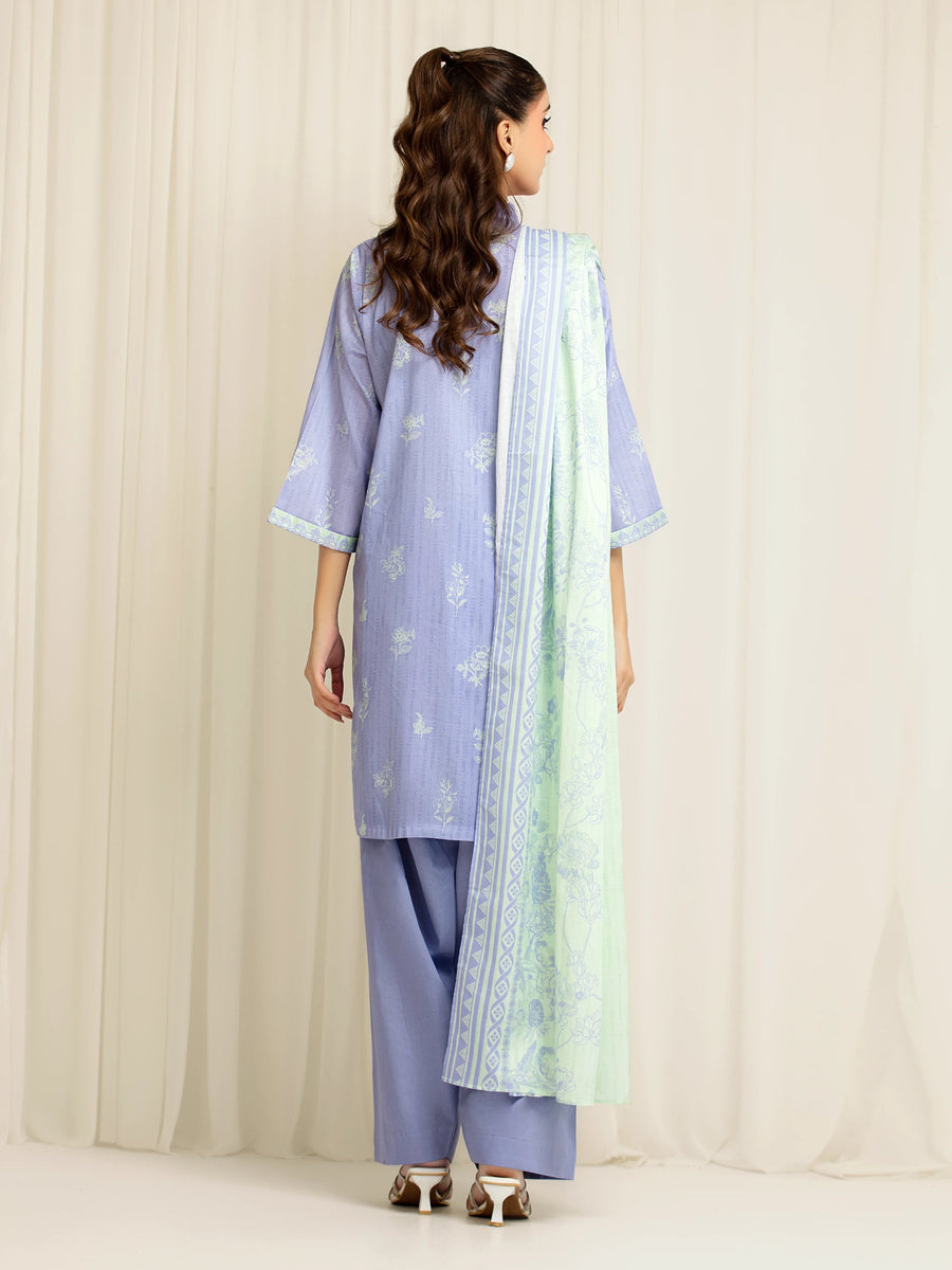 edenrobe Allure Lawn Unstitched Printed 3Pc Suit EWU6A1-36586
