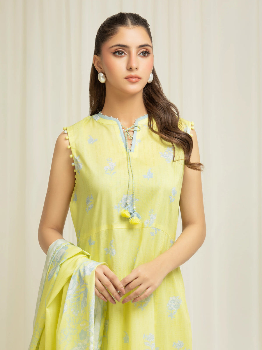 edenrobe Allure Lawn Unstitched Printed 3Pc Suit EWU6A1-36587