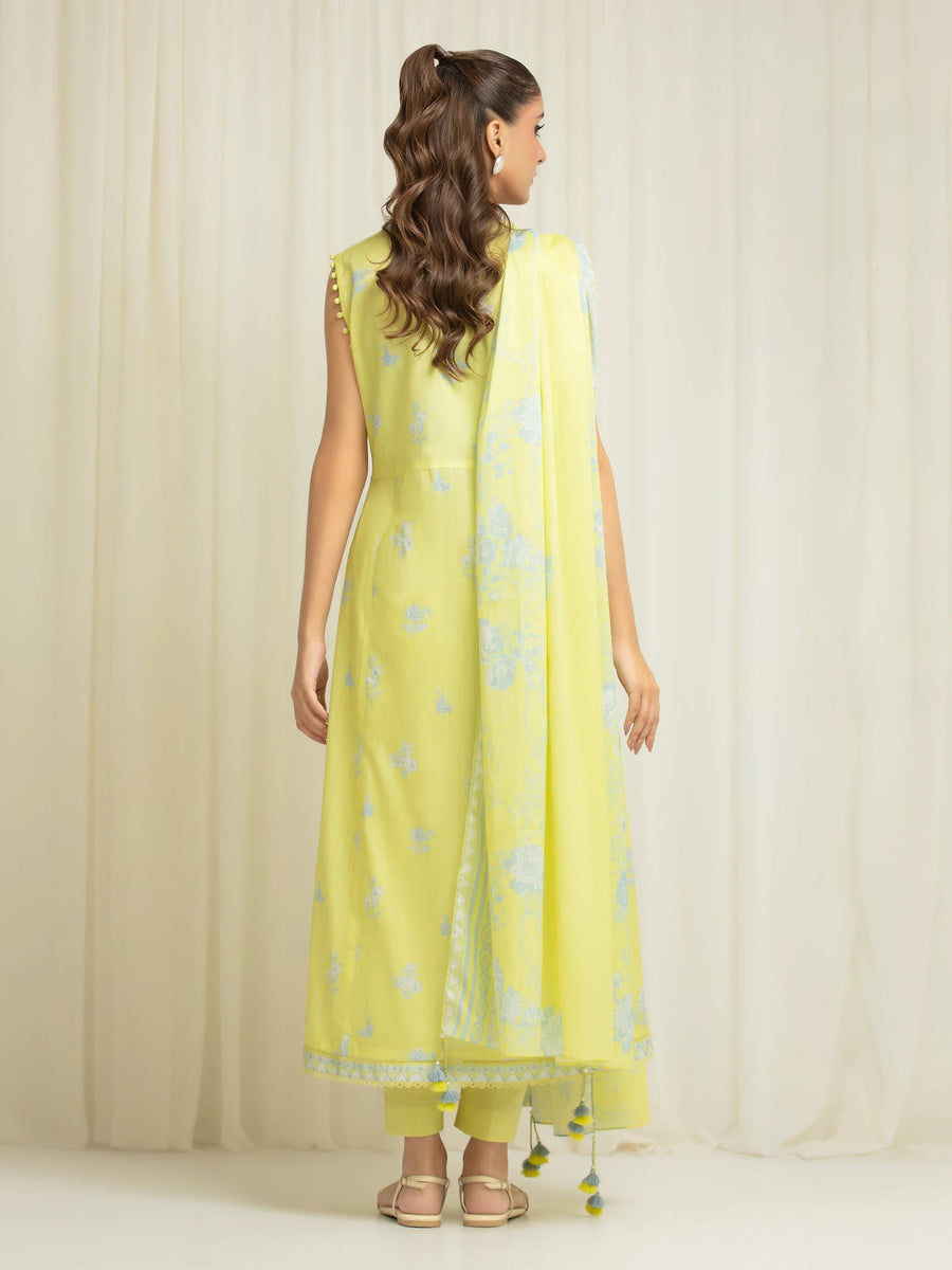 edenrobe Allure Lawn Unstitched Printed 3Pc Suit EWU6A1-36587