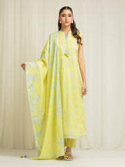 edenrobe Allure Lawn Unstitched Printed 3Pc Suit EWU6A1-36587