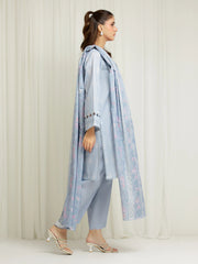 edenrobe Allure Lawn Unstitched Printed 3Pc Suit EWU6A1-36588