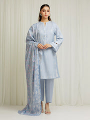 edenrobe Allure Lawn Unstitched Printed 3Pc Suit EWU6A1-36588