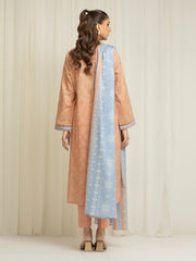edenrobe Allure Lawn Unstitched Printed 3Pc Suit EWU6A1-36590