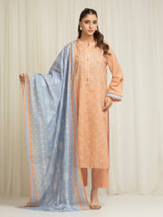 edenrobe Allure Lawn Unstitched Printed 3Pc Suit EWU6A1-36590