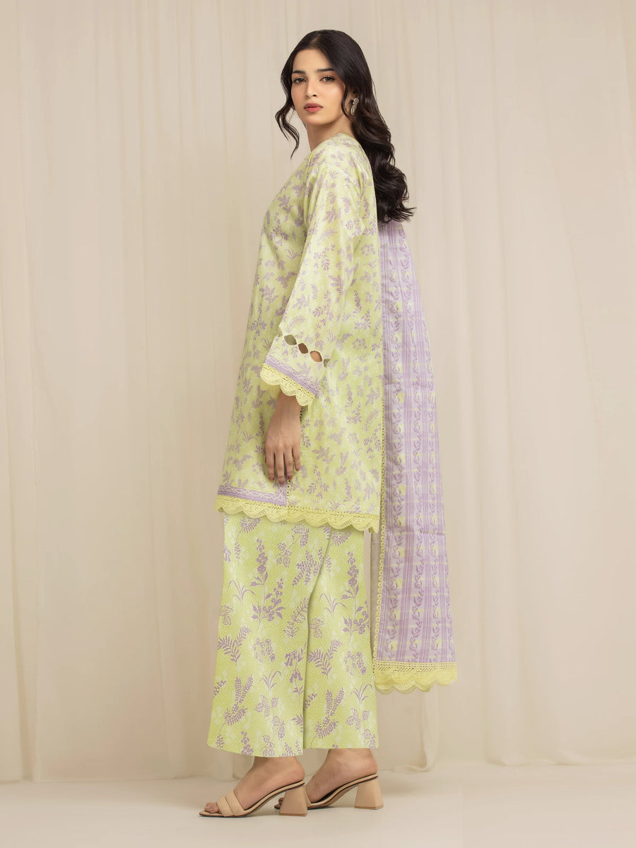 edenrobe Allure Lawn Unstitched Printed 3Pc Suit EWU6A1-36591