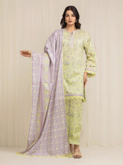 edenrobe Allure Lawn Unstitched Printed 3Pc Suit EWU6A1-36591