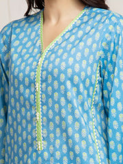 edenrobe Allure Lawn Unstitched Printed 3Pc Suit EWU6A1-36592