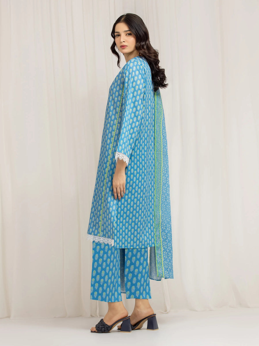 edenrobe Allure Lawn Unstitched Printed 3Pc Suit EWU6A1-36592