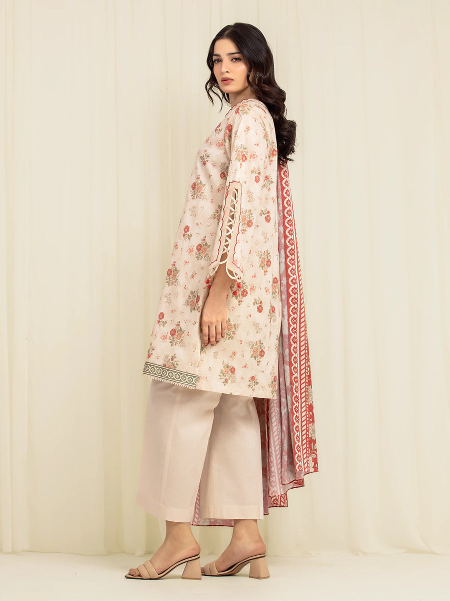 edenrobe Allure Lawn Unstitched Printed 3Pc Suit EWU6A1-36594