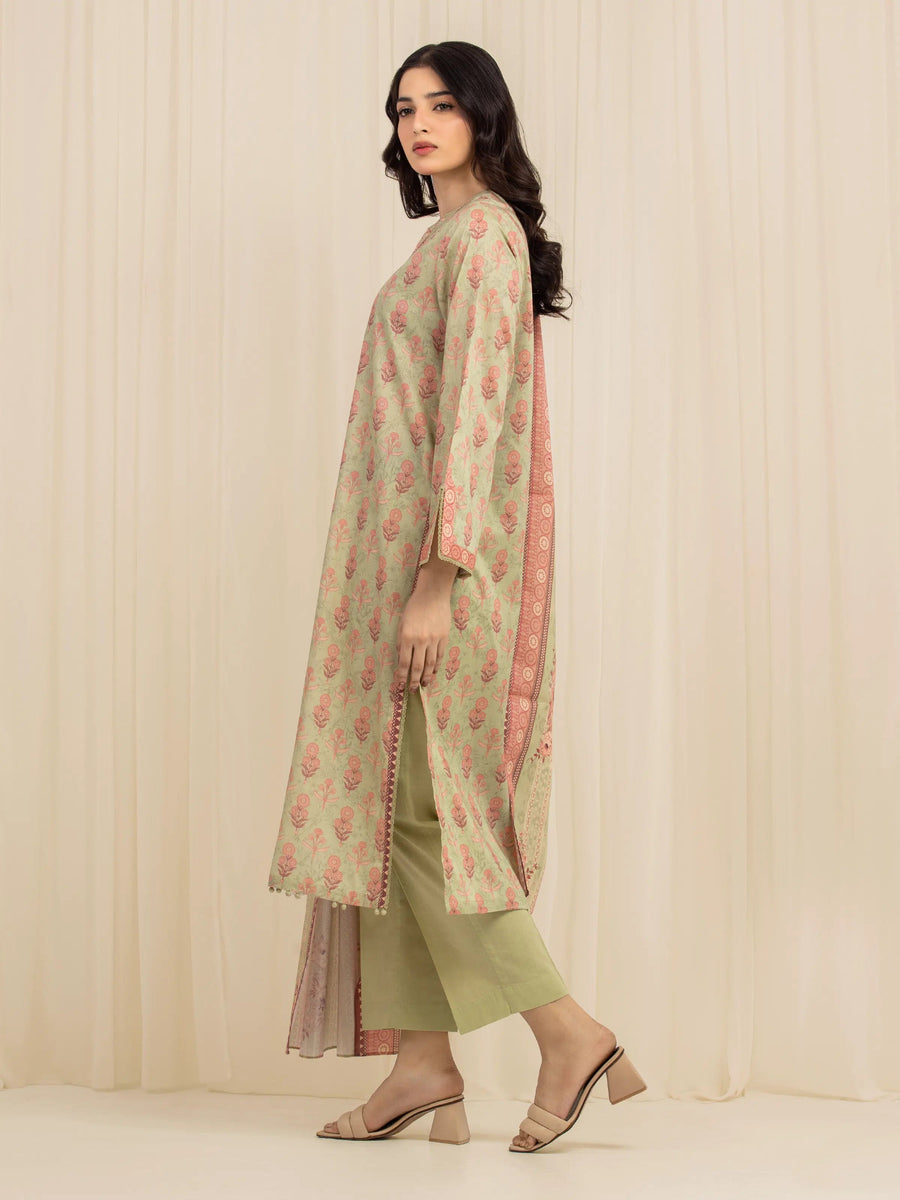 edenrobe Allure Lawn Unstitched Printed 3Pc Suit EWU6A1-36595