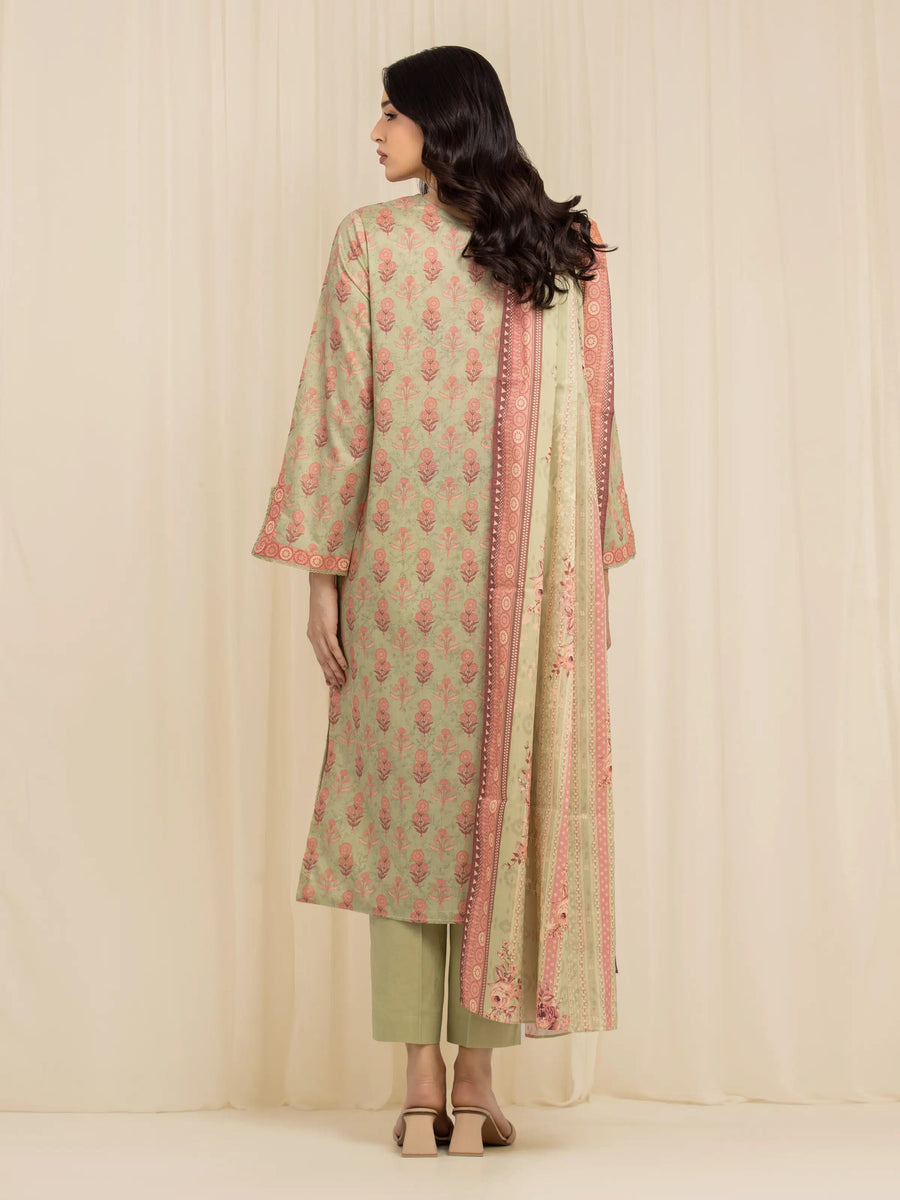 edenrobe Allure Lawn Unstitched Printed 3Pc Suit EWU6A1-36595