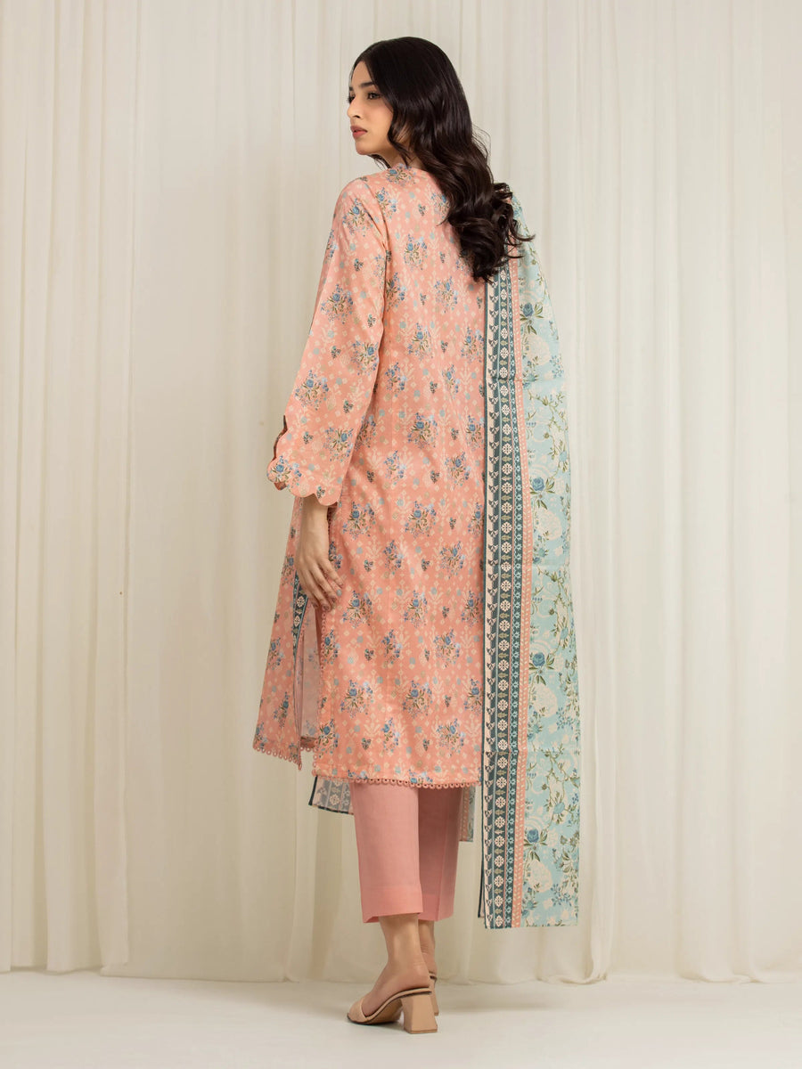 edenrobe Allure Lawn Unstitched Printed 3Pc Suit EWU6A1-36596