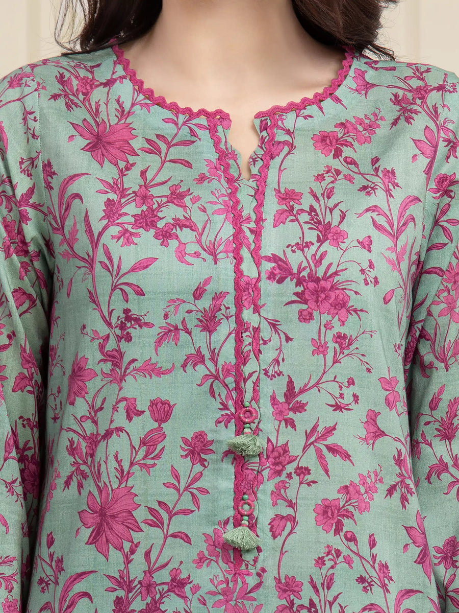 edenrobe Allure Lawn Unstitched Printed 3Pc Suit EWU6A1-36597