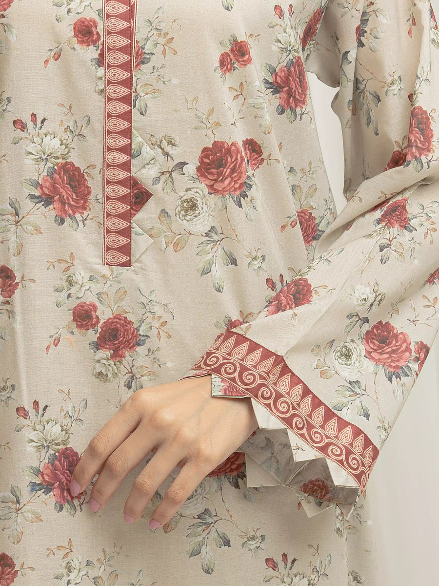 edenrobe Allure Lawn Unstitched Printed 3Pc Suit EWU6A1-36599