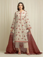 edenrobe Allure Lawn Unstitched Printed 3Pc Suit EWU6A1-36599