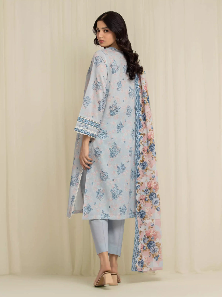 edenrobe Allure Lawn Unstitched Printed 3Pc Suit EWU6A1-36600