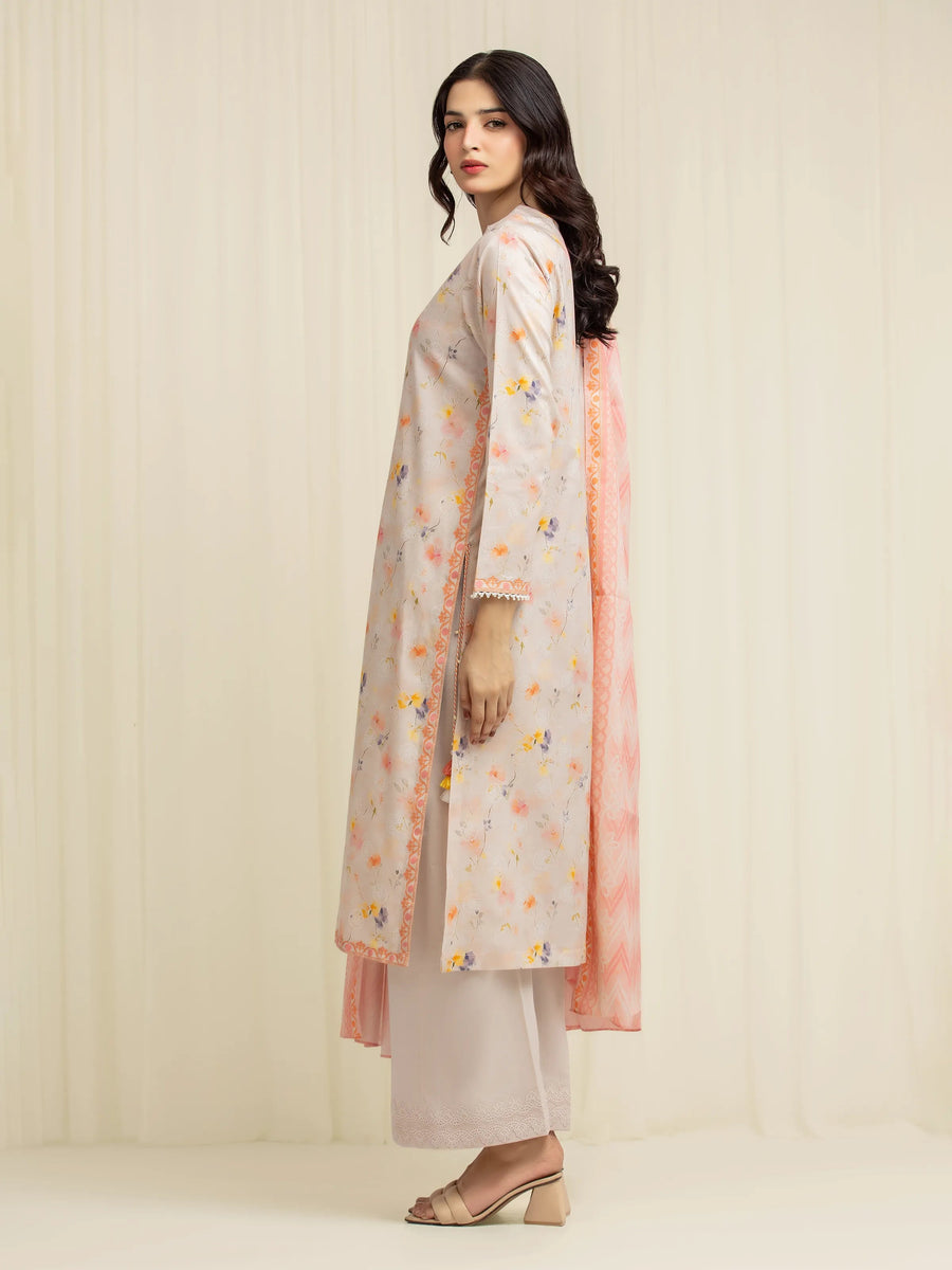 edenrobe Allure Lawn Unstitched Printed 3Pc Suit EWU6A1-36601